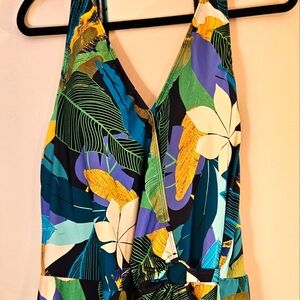 Tropical Print Halter Swim Dress. Brand New Never Worn, Tags Were Not With Item
